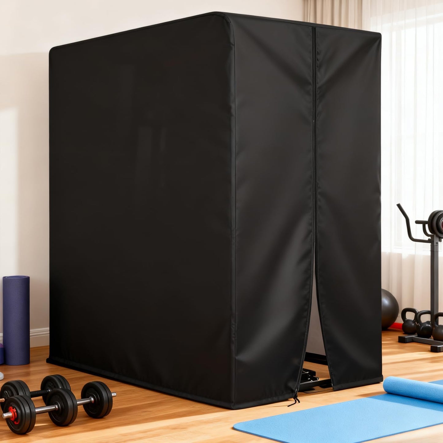 Workout Equipment Cover, 420D Oxford Home Gym Equipment Cover, Protect for Home Gym Equipment/Gym Equipment for Home Garage (41" L X 68.9" W X 74.8" H)