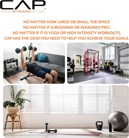 Cap Barbell Power Rack with Pull up Bar & Attachments - Multiple Colors
