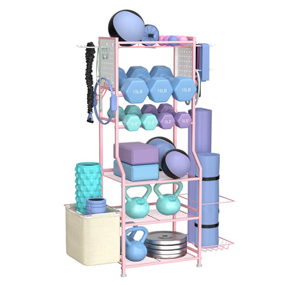 Compact 6-Tier Home Gym Organizer