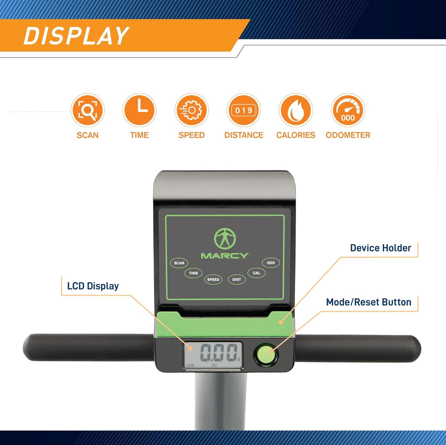 Magnetic Recumbent Exercise Bike for Home and Home Gym, with Digital Monitor 