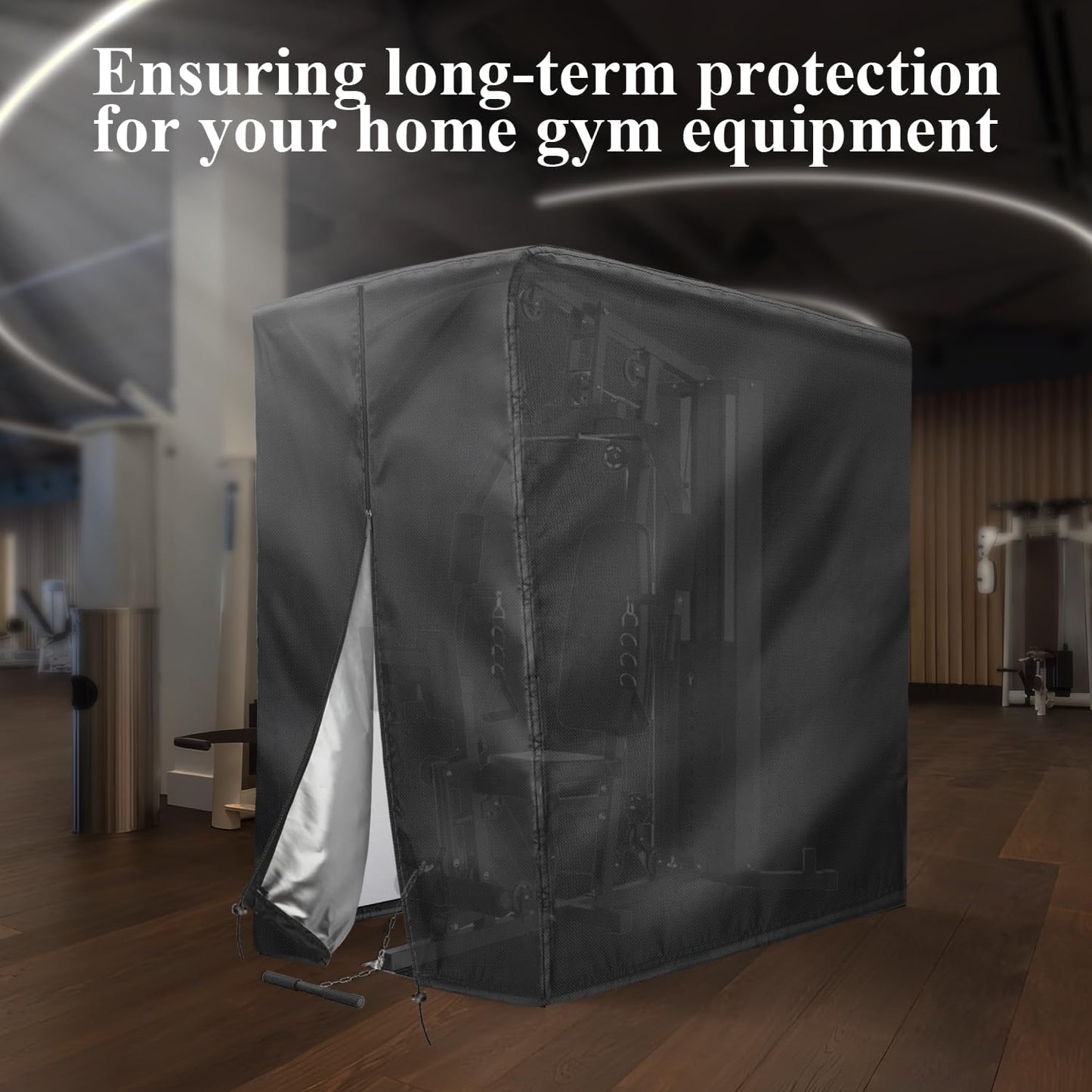 Workout Equipment Cover, 420D Oxford Home Gym Equipment Cover, Protect for Home Gym Equipment/Gym Equipment for Home Garage (41" L X 68.9" W X 74.8" H)
