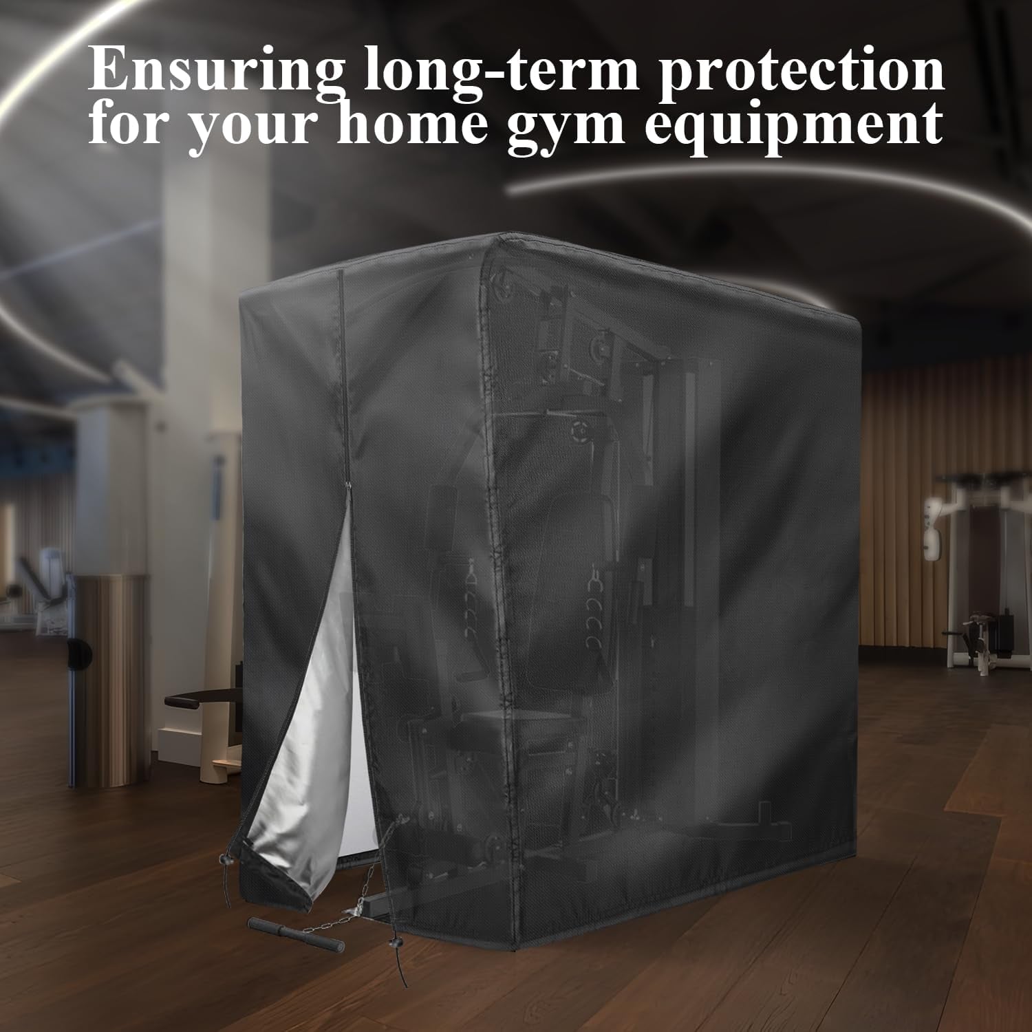 Workout Equipment Cover, 420D Oxford Home Gym Equipment Cover, Protect for Home Gym Equipment/Gym Equipment for Home Garage (41" L X 68.9" W X 74.8" H)