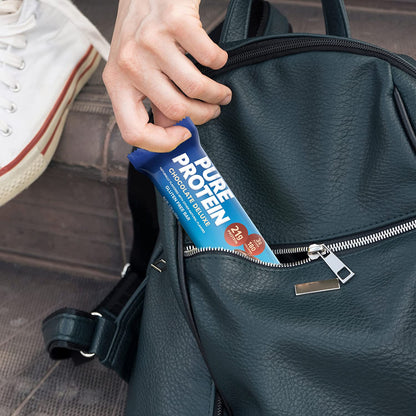 Pure Protein Chocolate Deluxe Protein Bars – 21G Protein, 3G Sugar, 190 Calories (12 Count) Low Sugar* High Protein Snack - Gluten Free - Perfect for a Healthy Snack