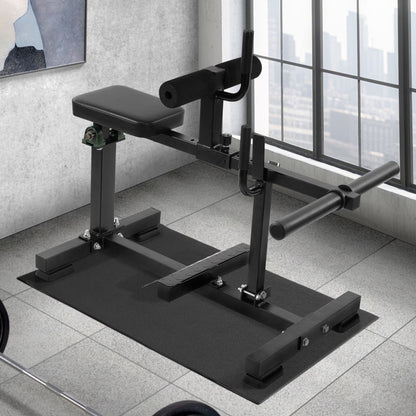 Fitness Adjustable Seated Calf Raise Machine, Home Gym Equipment, Black