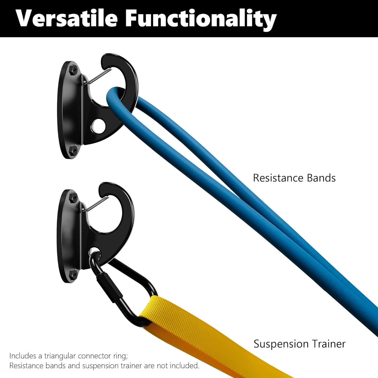 3-Pack Wall Mount Anchor Kit for Resistance Bands, No-Weld Design for Home Gym, Suspension Straps & Physical Therapy