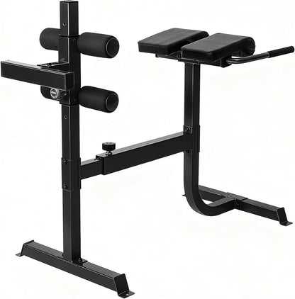 Cap Strength Roman Chair – Adjustable Back Extension Bench for Core & Glute Workouts, Heavy-Duty 300 LB Capacity - Black and Gray Options