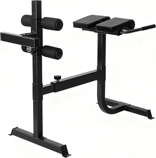 Cap Strength Roman Chair – Adjustable Back Extension Bench for Core & Glute Workouts, Heavy-Duty 300 LB Capacity - Black and Gray Options