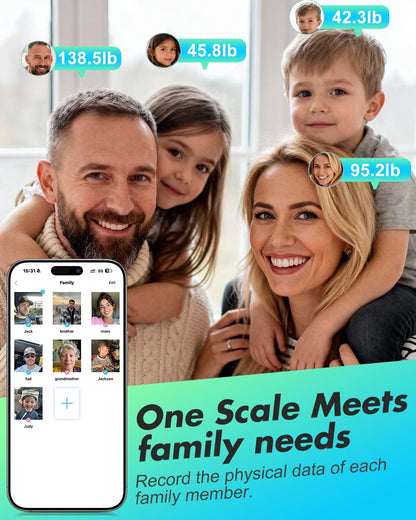 Smart Scale for Body Weight, Large Display Body Fat Scale, Accurate Weight Scale Digital Bluetooth Bathroom Scale for BMI Heart Rate, 25 Body Composition Analyzer with Fitness APP Sync, 500Lbs