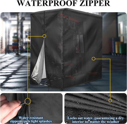 Workout Equipment Cover, 420D Oxford Home Gym Equipment Cover, Protect for Home Gym Equipment/Gym Equipment for Home Garage (41" L X 68.9" W X 74.8" H)