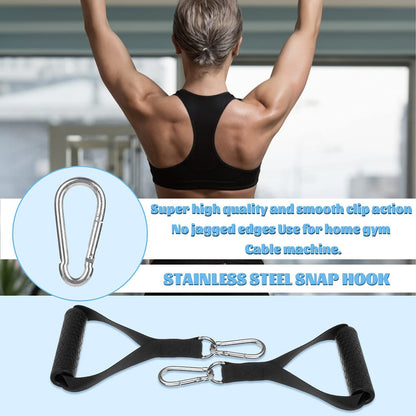 Double D Row Handle Cable Machine Attachment - V Bar Design with Non-Slip Grip & 368° Steel Swivel