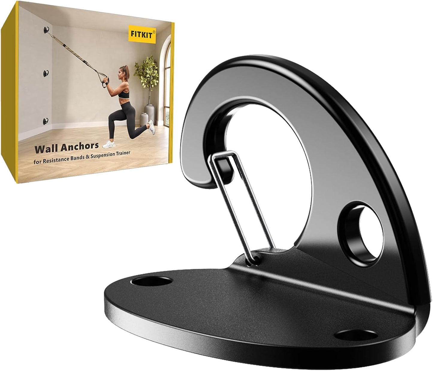 3-Pack Wall Mount Anchor Kit for Resistance Bands, No-Weld Design for Home Gym, Suspension Straps & Physical Therapy