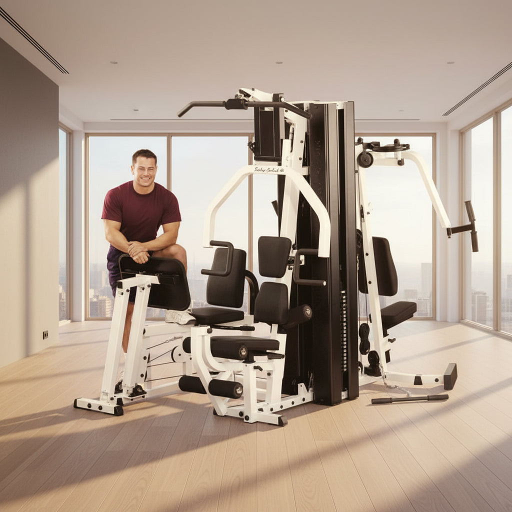 Body Solid EXM3000LPS Commercial Double Stack Gym - 3 Station