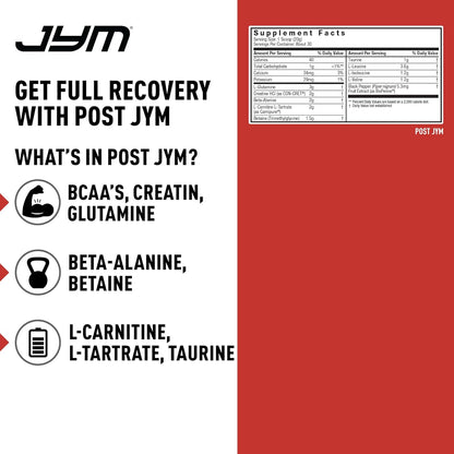 Post JYM Active Matrix Mandarin Orange Amino Recovery Powder Pure Creatine HCL, Bcaa’S, Glutamine, Carnitine, Betaine, Taurine for Strength, Repair, Performance 30 Servings