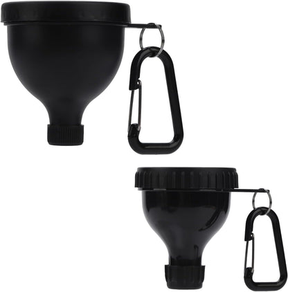 2 Pcs Protein Powder Container, Portable Protein Powder Travel Container, Protein Powder Funnel, Water Bottle Funnels for Powder Mixes, Pre Workout/Gym Supplement Funnel Keychain (50Ml+100Ml)