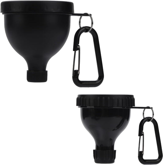 2 Pcs Protein Powder Container, Portable Protein Powder Travel Container, Protein Powder Funnel, Water Bottle Funnels for Powder Mixes, Pre Workout/Gym Supplement Funnel Keychain (50Ml+100Ml)
