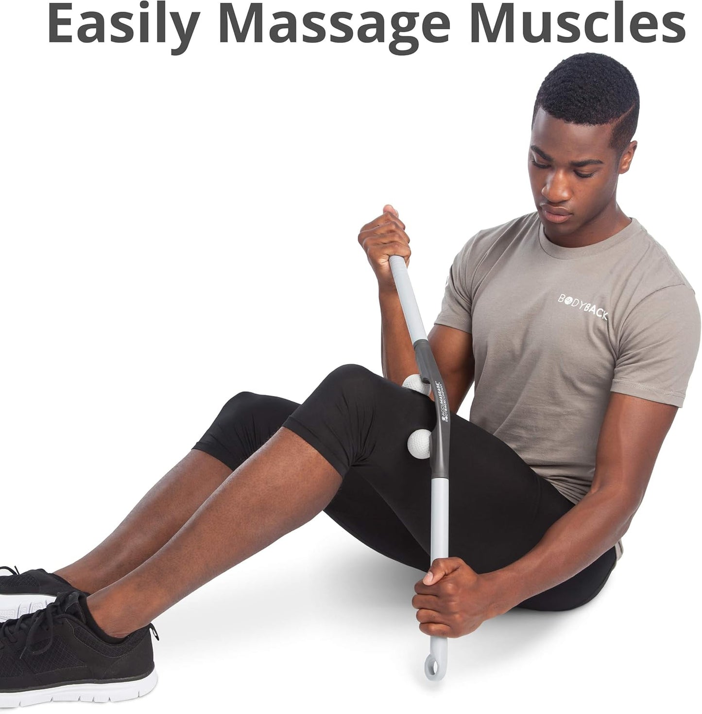 Accumassage FSA Eligible - Dual Pressure Point Massage Tool & Massage Hammer - 2 in 1 Design - Shiatsu Neck Massager Tool, Golf Ball Percussion Massager for Deep Tissue Pain Relief
