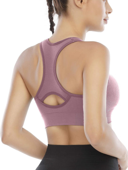 High Impact Sports Bras for Women High Support Padded Sports Bra Pack Racerback Bras for Women Workout Bra Sets
