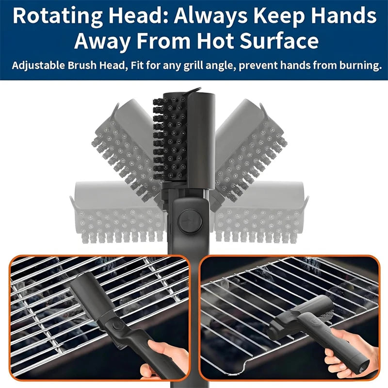 Electric Grill Brush Grill Brush Electric Brush for Barbecue Kitchen Brush Electric Network BBQ Cleaner Kitchen Silicone Brush