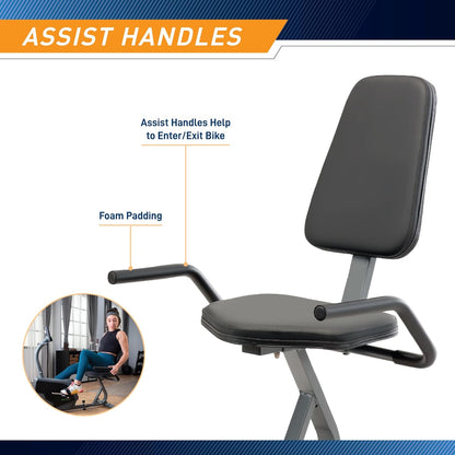 Magnetic Recumbent Exercise Bike for Home and Home Gym, with Digital Monitor 