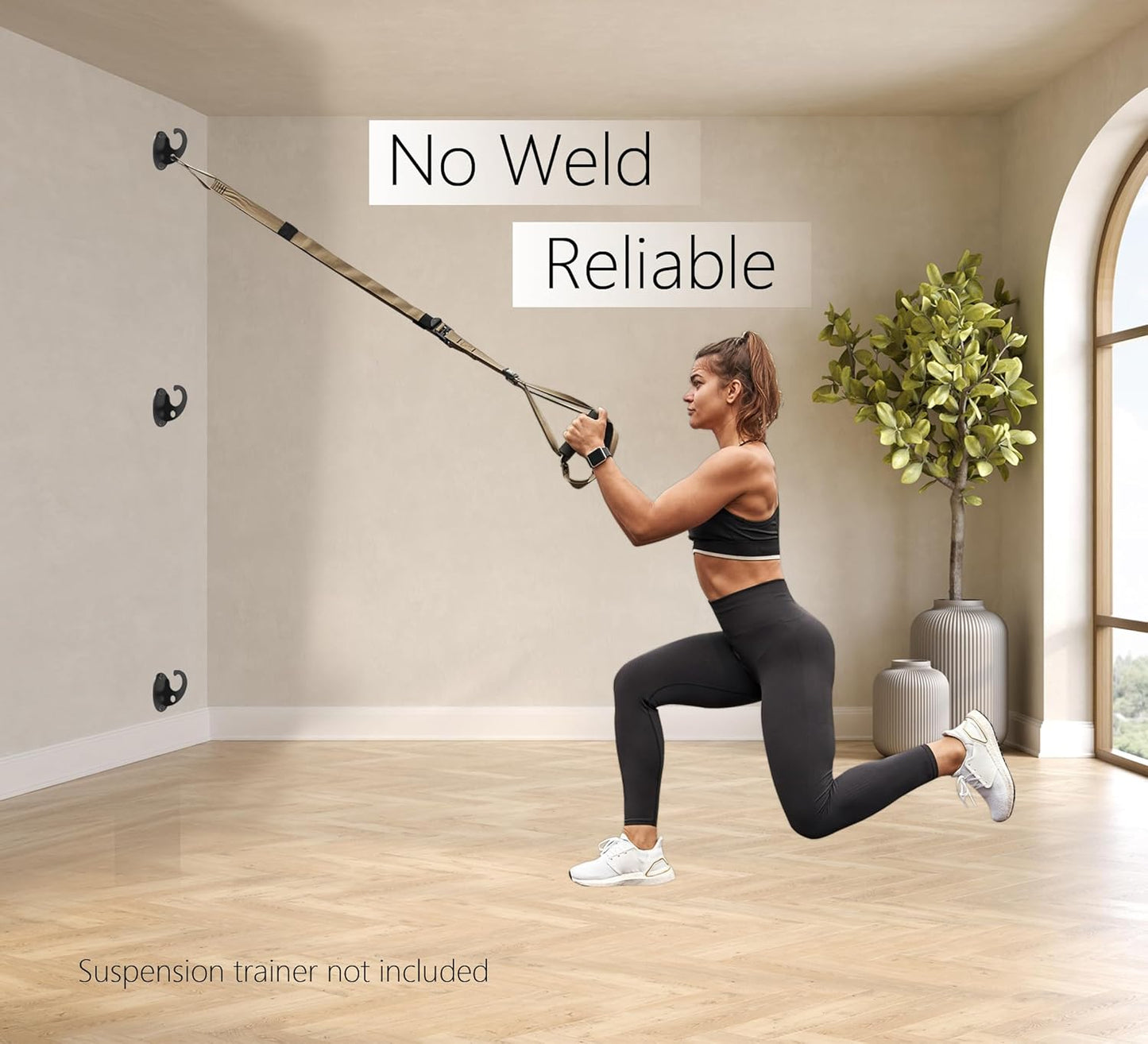 3-Pack Wall Mount Anchor Kit for Resistance Bands, No-Weld Design for Home Gym, Suspension Straps & Physical Therapy