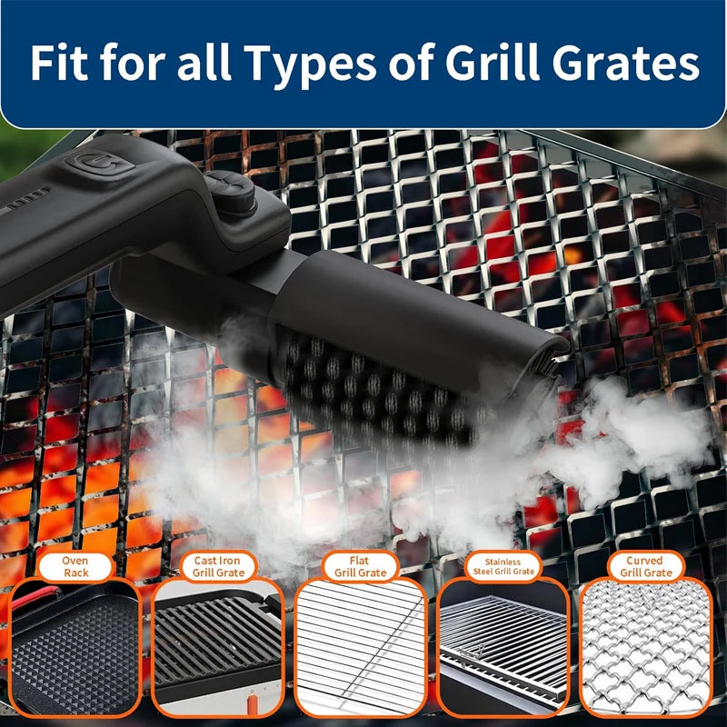 Electric Grill Brush Grill Brush Electric Brush for Barbecue Kitchen Brush Electric Network BBQ Cleaner Kitchen Silicone Brush